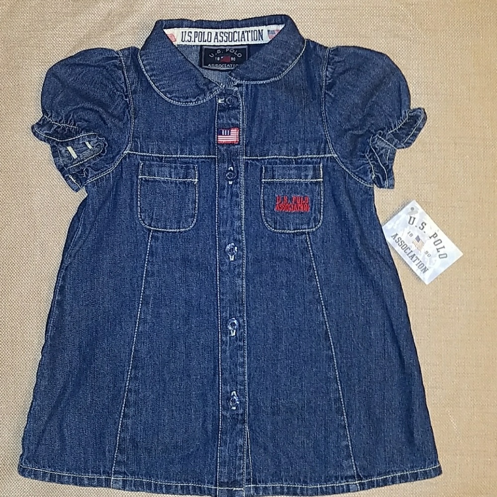 [U.S. Polo Association] Denim Dress ~ Sz. 18m(NWT)